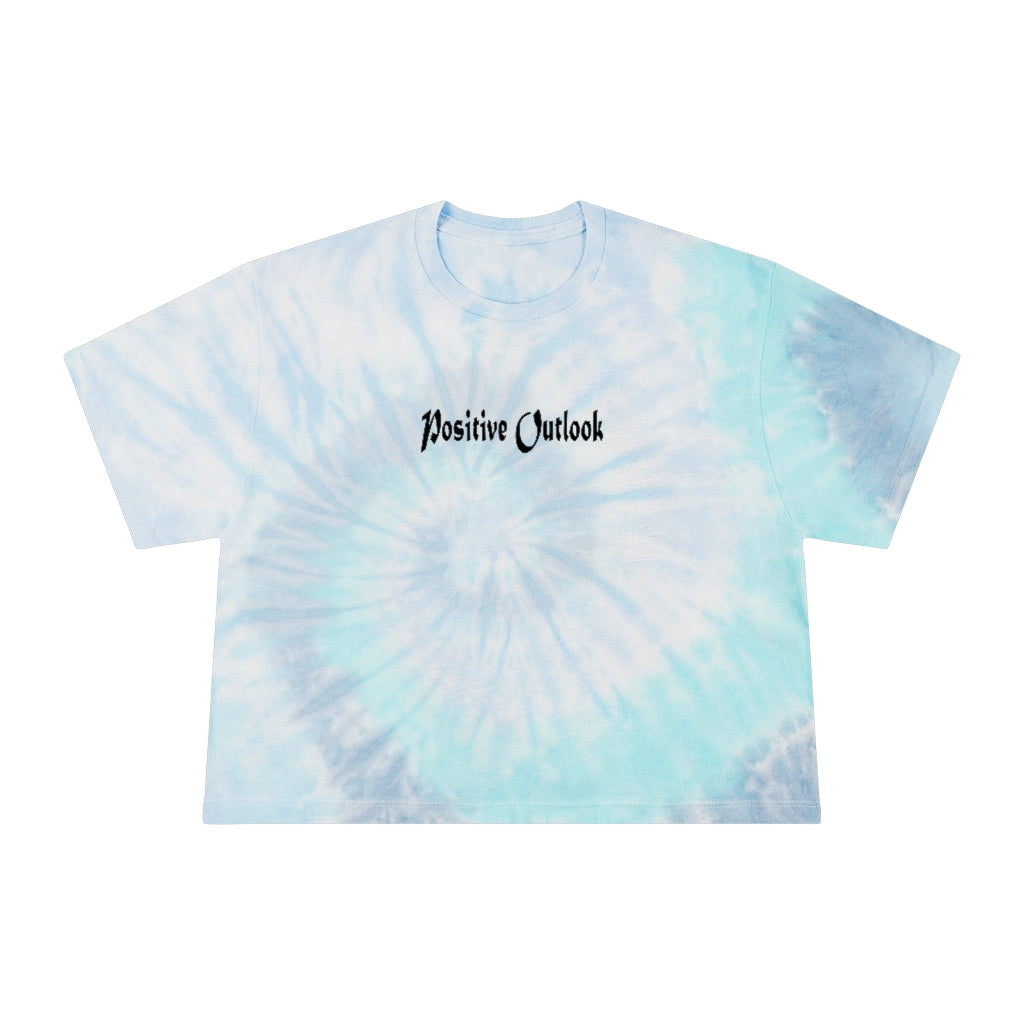 "Positive Outlook" Women's Tie-Dye Crop Tee