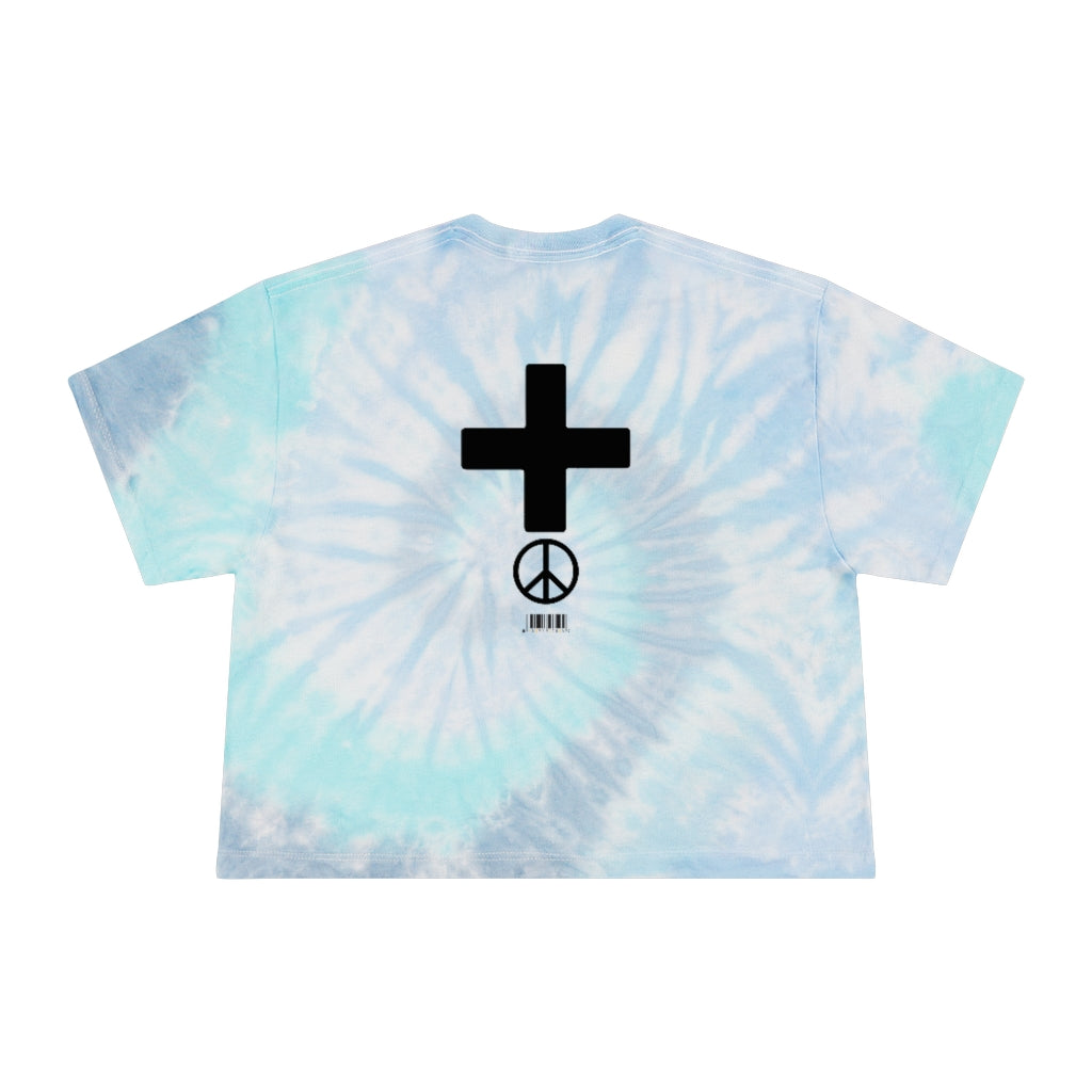 "Positive Outlook" Women's Tie-Dye Crop Tee